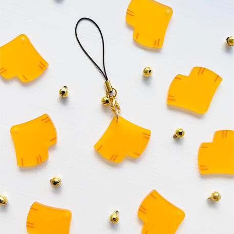 Frosted Gingko Charms Frosted Gingko Charms